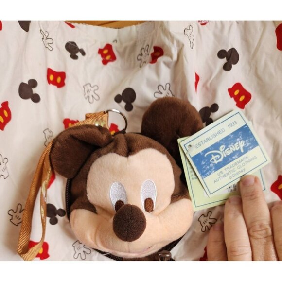 Japan Tokyo Disney Store Mickey Mouse Shopping Eco Bag Pouch - Picture 4 of 14